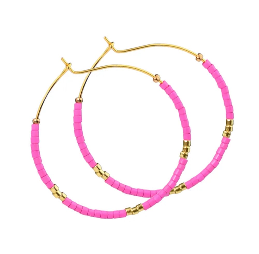 Image of  Vacation  Simple Style Classic Small Hoops