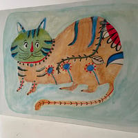 Image 2 of Original painting on art board -cat prince 