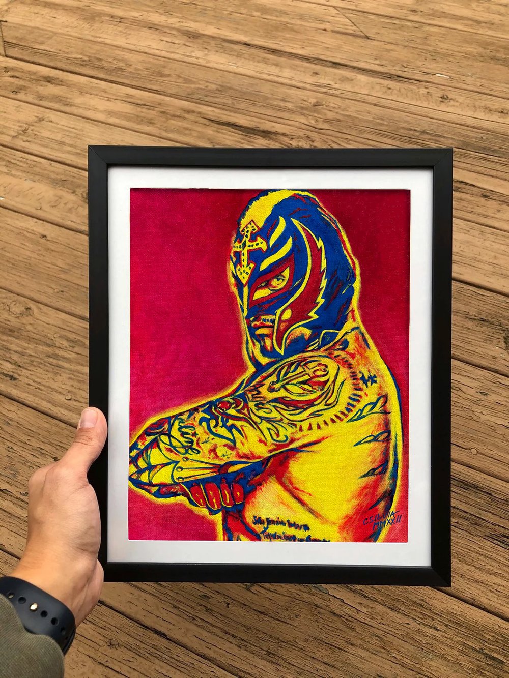 8.5x11” Rey Mysterio Framed Print