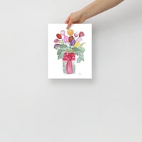 Image 2 of Tulips with a fancy knot- Poster Print