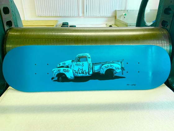 Image of Graffitied Pickup Skatedeck