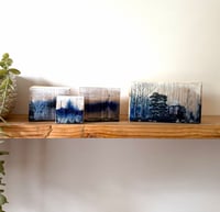 Image 7 of Tiny Silver Sky Telegraph Pole Landscape on wooden block