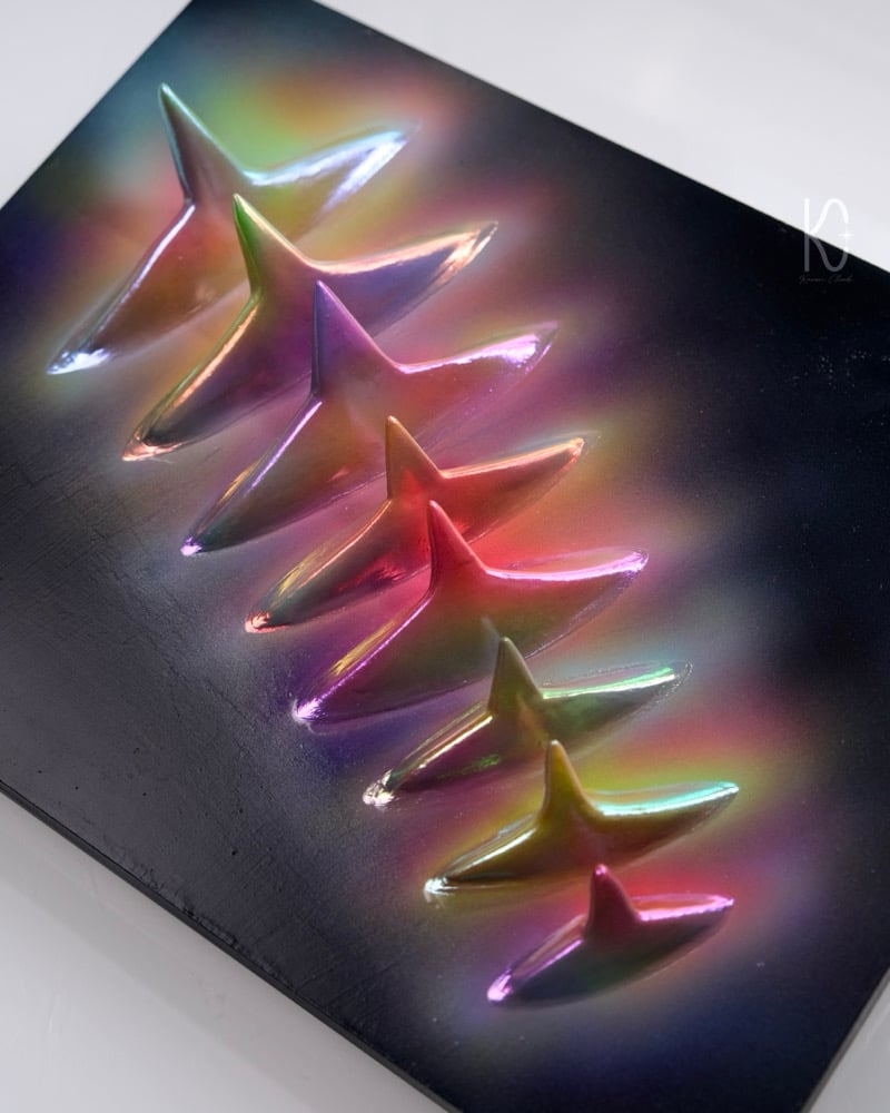 Image of STAR-LINKED ✧ Original 3D Mixed Media Painting