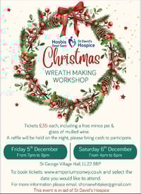 Image 1 of Charity Fundraiser Christmas Wreath Workshop 6/12/25 copy