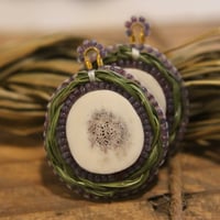 Plum Antler Sweetgrass Dangles