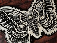 Image 3 of Eyed Moth Woodcut