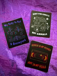 Image 2 of Hunt For Ghosts Not Animals vegan sticker