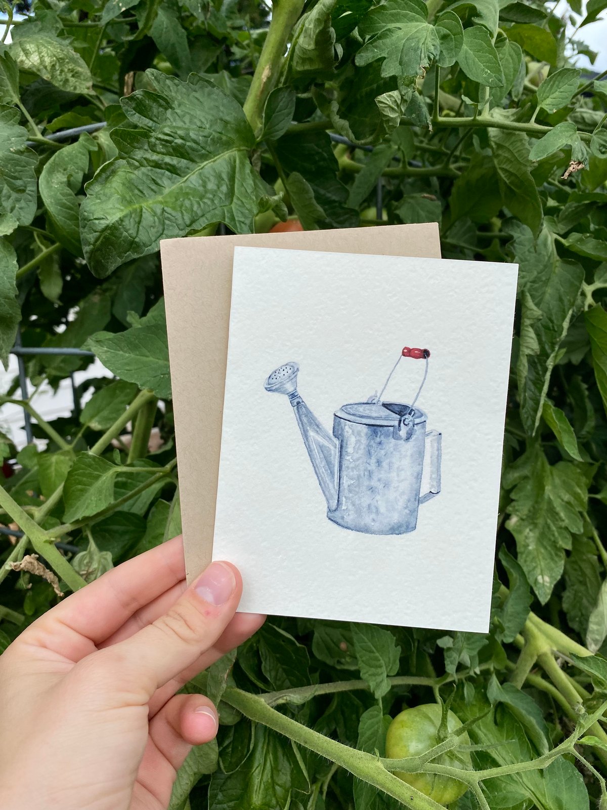 Image of Watering Can Greeting Card