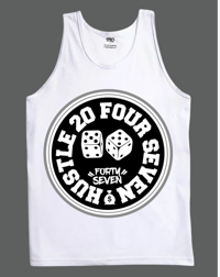 hustle 247 white tank top