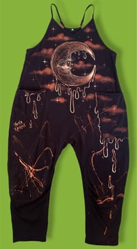 Image 1 of “WEDNESDAY” BLEACH PAINTED ROMPER SIZE LARGE