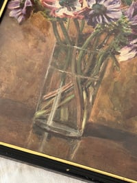 Image 4 of Aquarelle ancienne - bouquet d’anémones