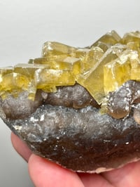 Image 12 of Yellow Barite On Purple Fluorite Specimen | Jiangxi China #2731