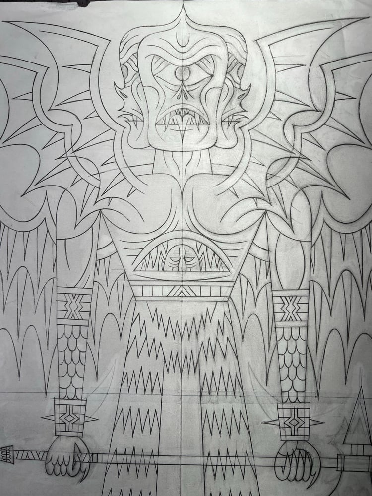 Tri-Clops pencil drawing