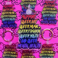 Image 2 of SUPPORT QUEER KEYCHAIN
