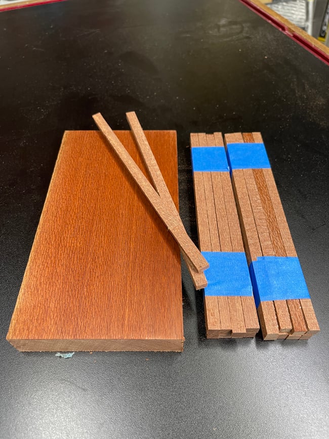 Leopard Wood Chopstick Blanks - Sets if 8 