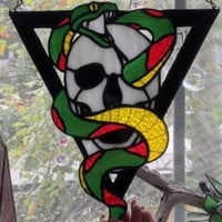 Image 1 of American Traditional Skull and Snake
