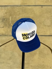 Image 1 of MOCO TRUCKER HAT ROYAL WHITE 
