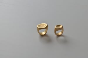 Image of Palette Signet Ring Small (Matte gold)