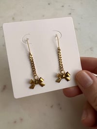 Image 5 of TINY BOW EARRINGS 