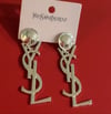 Ysl gold plated silver earrings