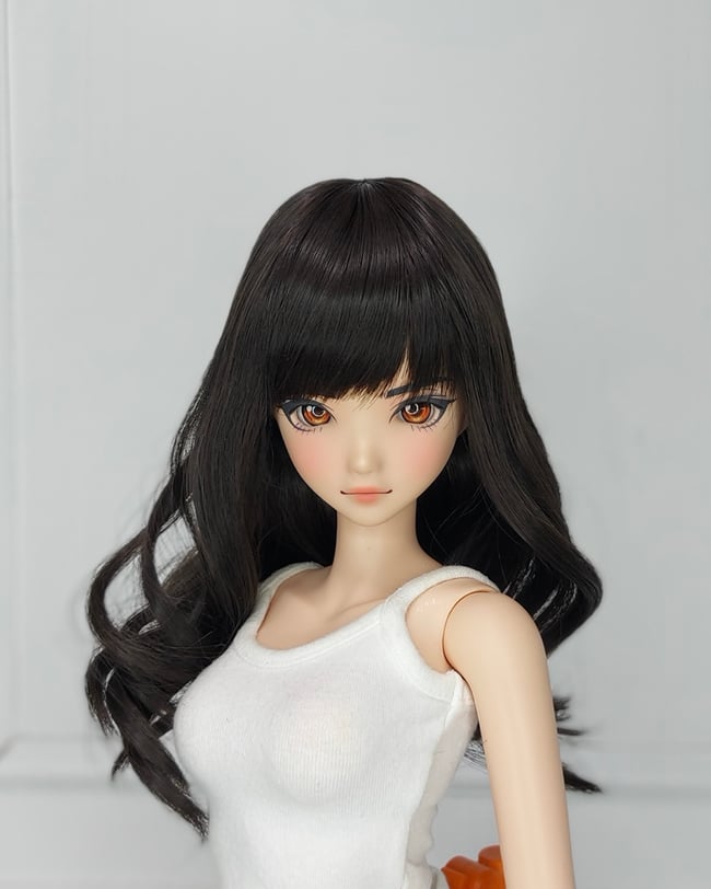 Natural Black Mid Curl Bang