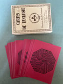 Cartes De Fantaisie Vintage de grimaud, Jeu de Gerente, Dos Rouge. 