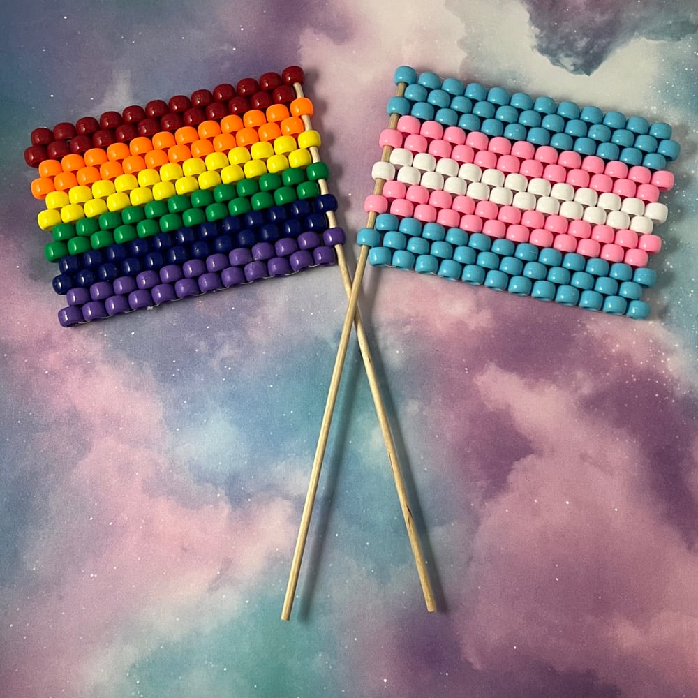 Image of Beaded Pride Flags Kandi