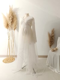 Image 3 of Off white dress for maternity photoshoots | Juliette | size S-M-L