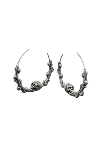 Image 1 of Skull Hoop Earrings