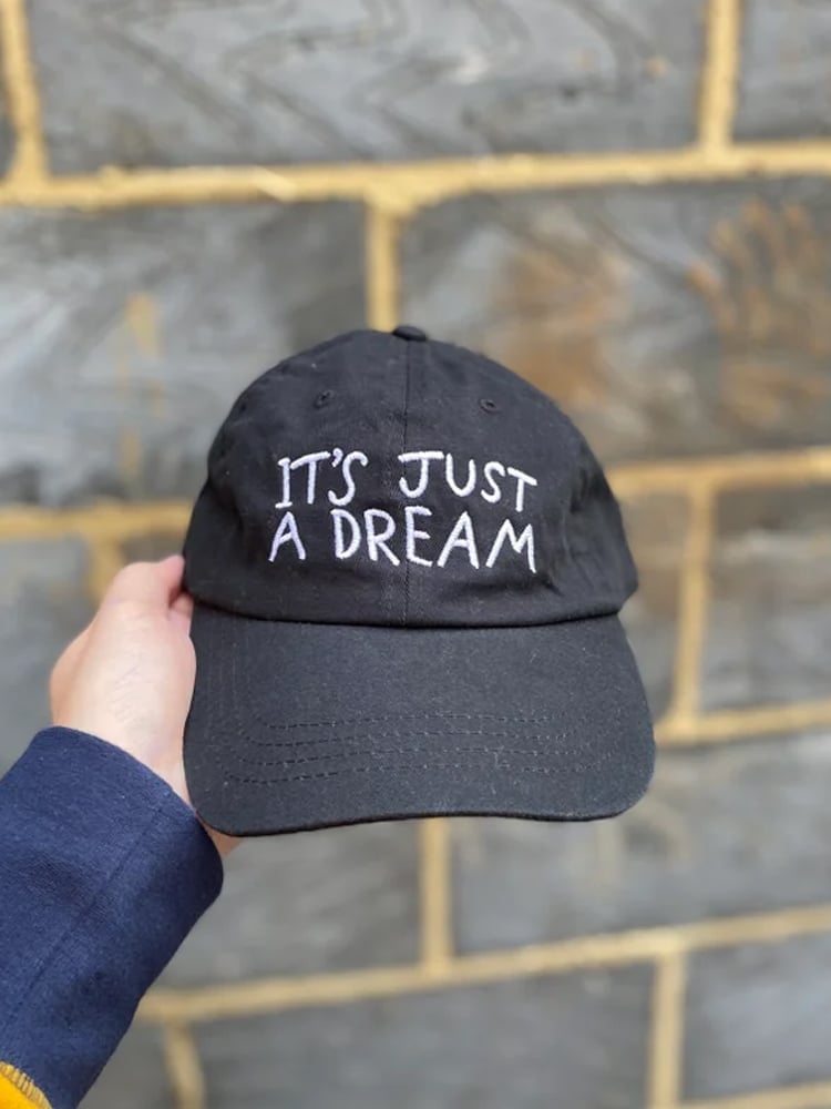 Image of IT'S JUST A DREAM EMBROIDERED CAP - BLACK