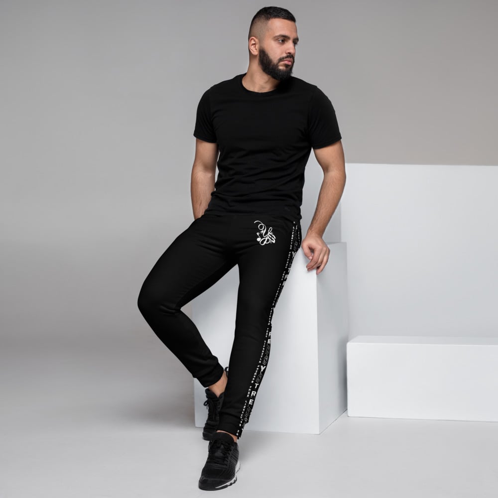 Image of YStress Exclusive White and Black Men's Joggers
