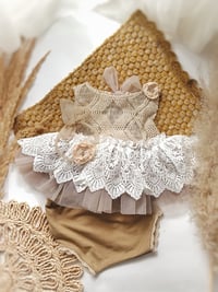 Image 1 of Photoshoot Set for Sitter baby girl - Selena - age 9-12 months (beige and off white)