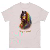 Image 7 of Just Ride Horse Lover Unisex T-Shirt – Colorful Equestrian Graphic Tee