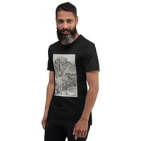 Image 7 of Antique Anatomical Illustration Human Skeleton and Landscape Unisex t-shirt