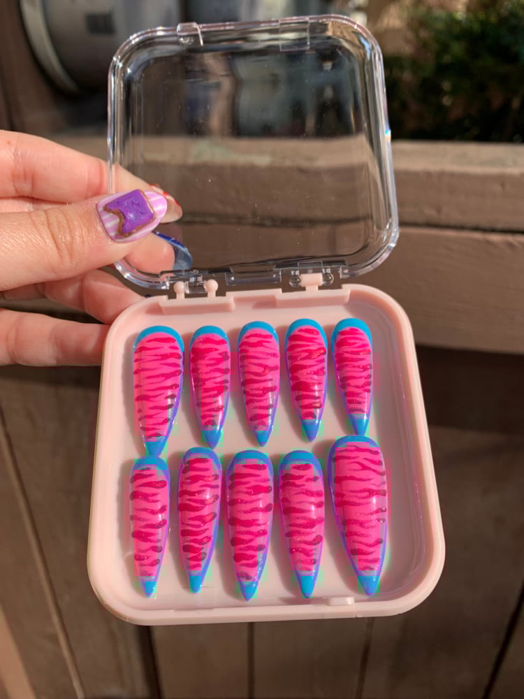 Image of Pink & Blue  Zebra 