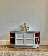 Image 1 of TV / Media Stand with shelves and Cabinet doors by Nathan