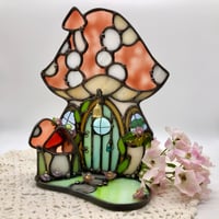 Image 2 of Large Mushroom House Candle Holder 