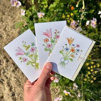 Image 1 of Pack of 5 Mini Floral Cards