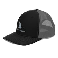 Image 2 of Goose Creek Co Brand Black Gray Richardson 112 - Snap Back Trucker Cap