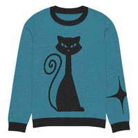 Image 8 of Mod Kitty Knitted crew neck sweater