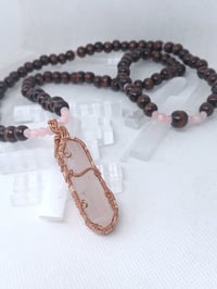 Image 2 of Rose Quartz Heart Opener Necklace