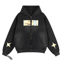 Image 1 of 8 Star Black Big Face Zipup