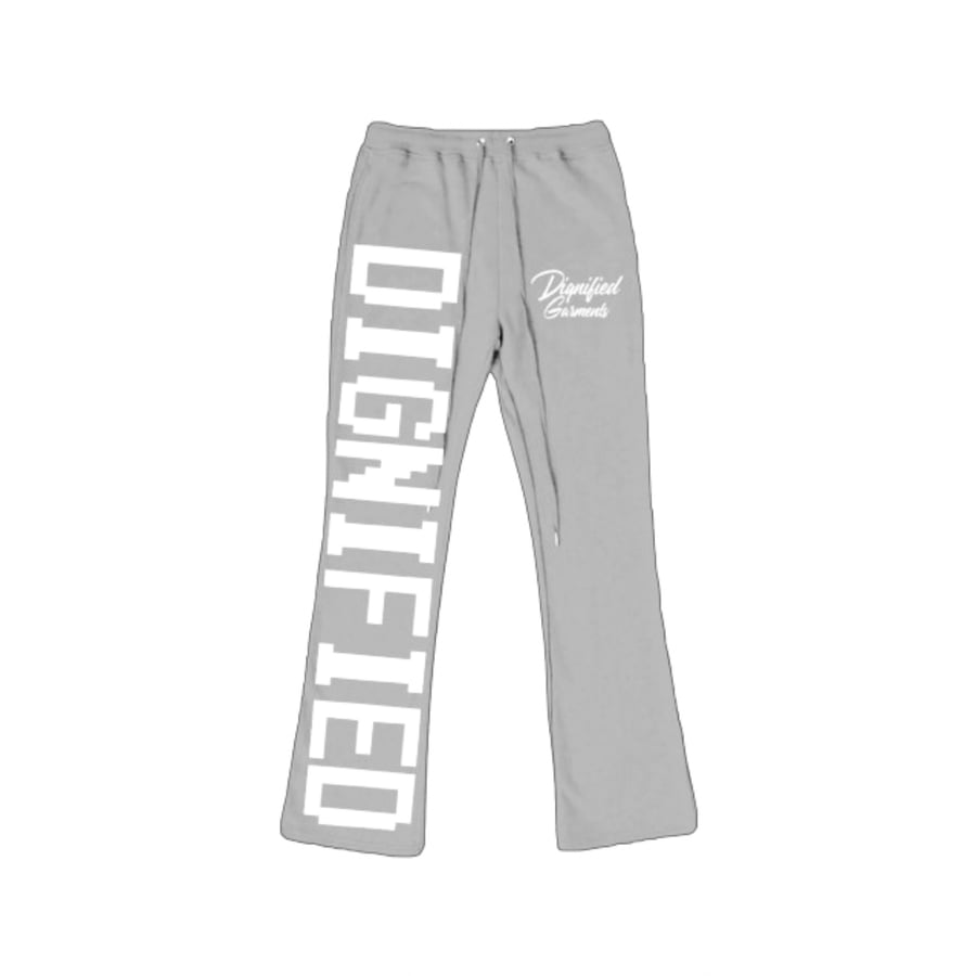 Image of Dignified Stacked Sweatpants (Grey) 