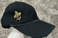 Image 1 of Black Baseball Hat Fleur De Lis