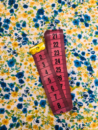 Image 4 of Popelín - Sábana - Florecillas - Azul/Amarillo - 9€/m