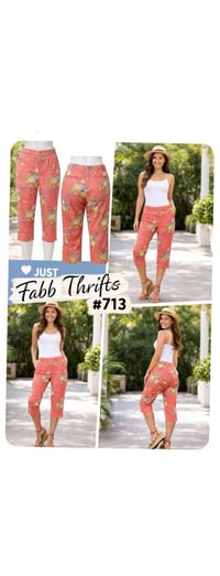 Image 2 of New Sz 6 David Sport Floral Capri #713*12