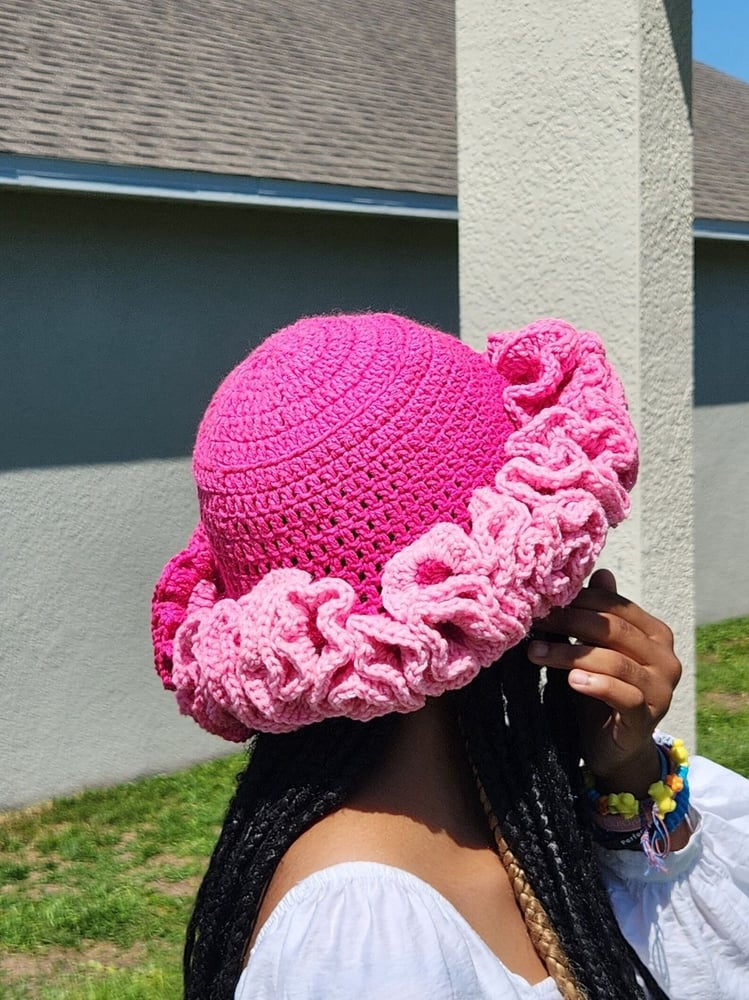 Image of Crochet ruffle hats