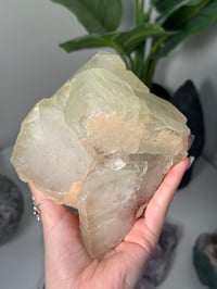 Image 4 of XL SELF STANDING GREEN SUGAR APOPHYLITE WITH STILBITE B