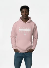 Image 4 of YB Light Pink Heavy Blend Fleece Pullover Hoodie