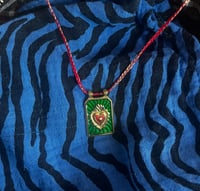 Collier green heart 